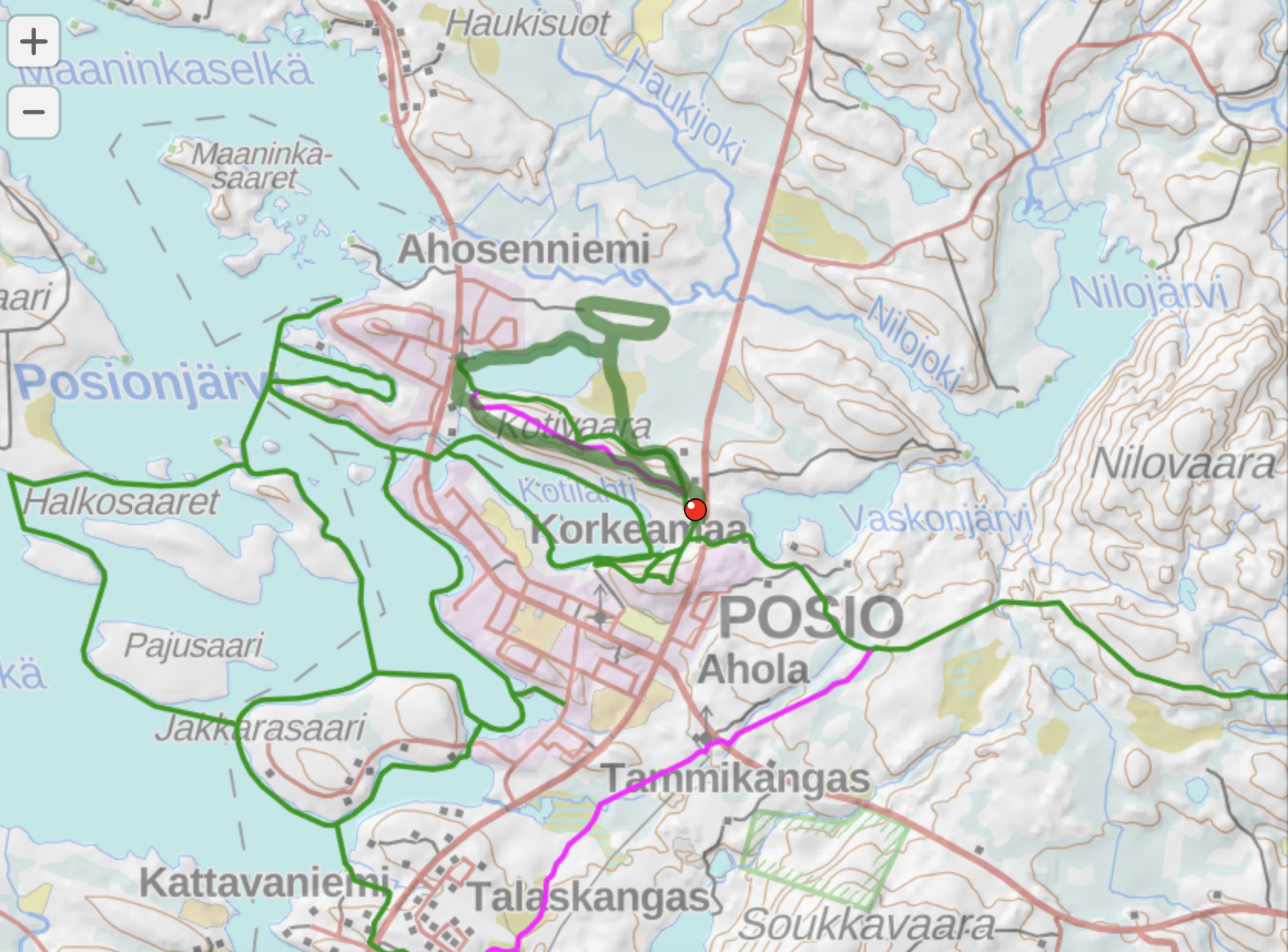 Kotivaaran monitoimireitti Posion taajamassa
